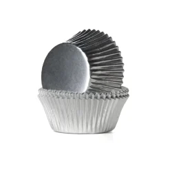 House of Marie Cupcake Vormpjes HoM Folie Zilver 51x38mm. 24st.