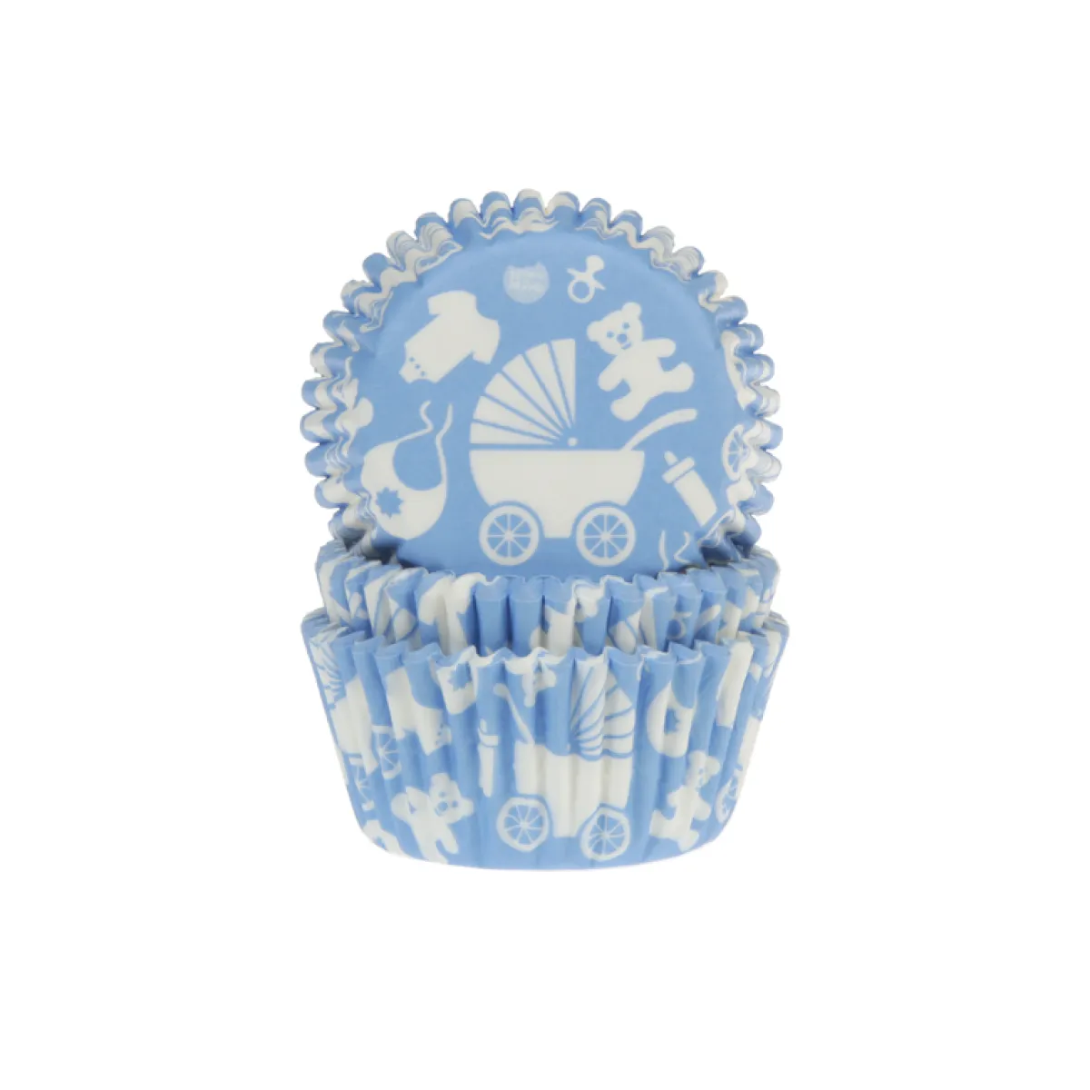 House of Marie Cupcake Vormpjes HoM Geboorte Blauw 50x33mm. 50st. Clearance