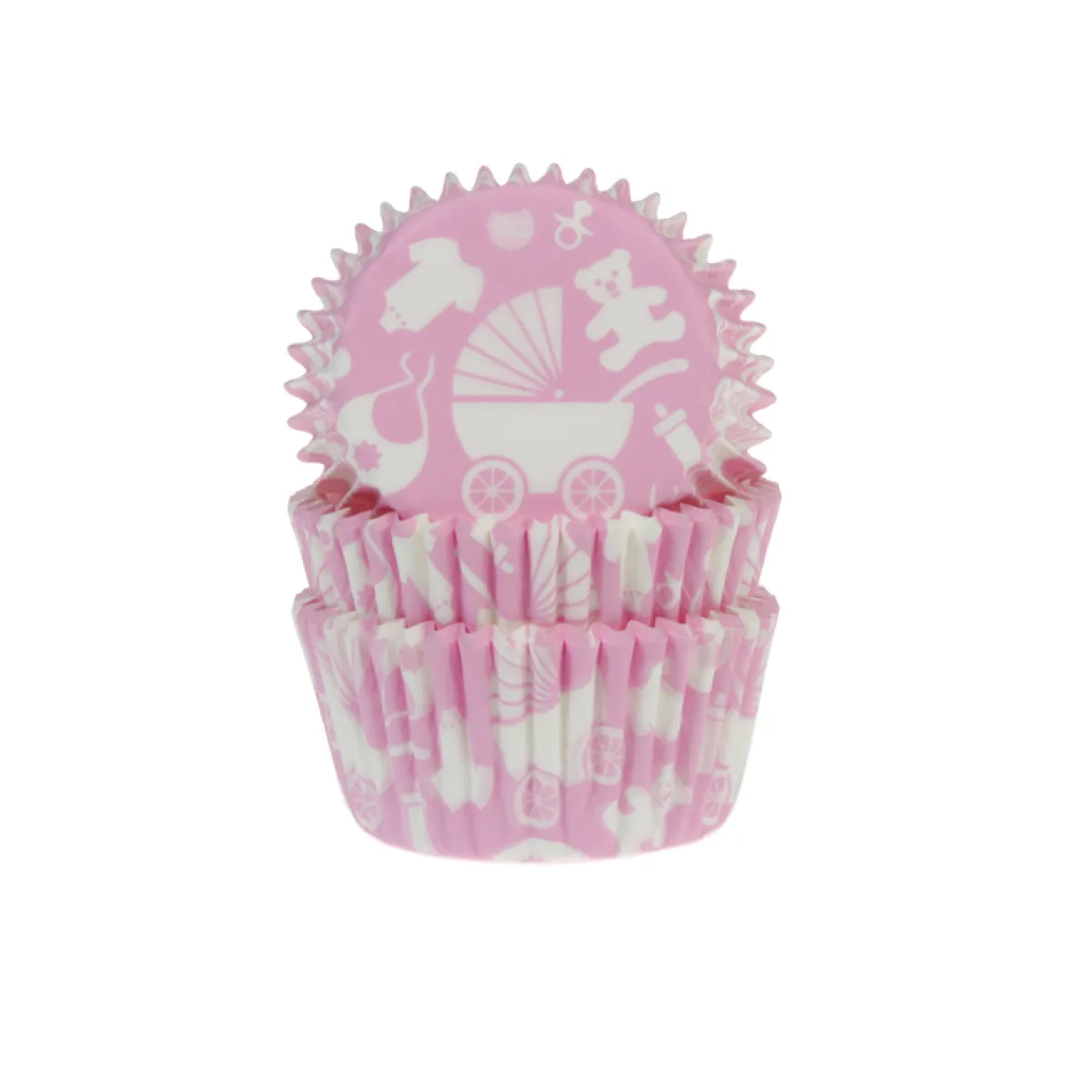 House of Marie Cupcake Vormpjes HoM Geboorte Roze 50x33mm. 50st. Best