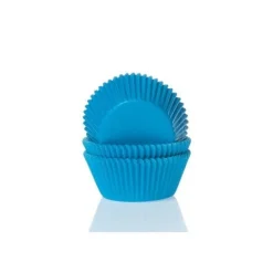 House of Marie Cupcake Vormpjes HoM MINI Cyaanblauw 35x23mm. 60st. Clearance