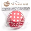 House of Marie Cupcake Vormpjes HoM Polkadot Rood 50x33mm. 50st. Online