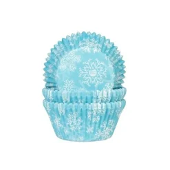 House of Marie Cupcake Vormpjes HoM Sneeuw Kristal Blauw 50x33mm. 50st Hot