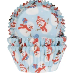 House of Marie Cupcake Vormpjes HoM Sneeuwpoppen 50x33mm. 50st. New