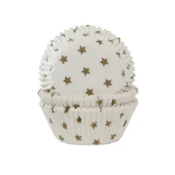 House of Marie Cupcake Vormpjes HoM Sterren Goud 50x33mm. 50st. Outlet