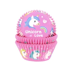House of Marie Cupcake Vormpjes HoM Unicorn 50x33mm. 50st. Hot