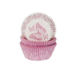 House of Marie Cupcake Vormpjes HoM Vlinder Roze 50x33mm. 50st. Hot