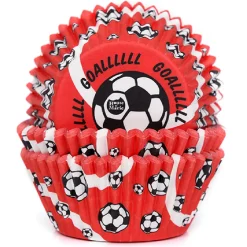 House of Marie Cupcake Vormpjes HoM Voetbal 50x33mm. 50st. New