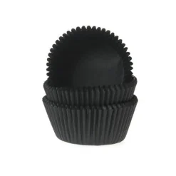 House of Marie Cupcake Vormpjes HoM Zwart 50x33mm. 500st. Clearance