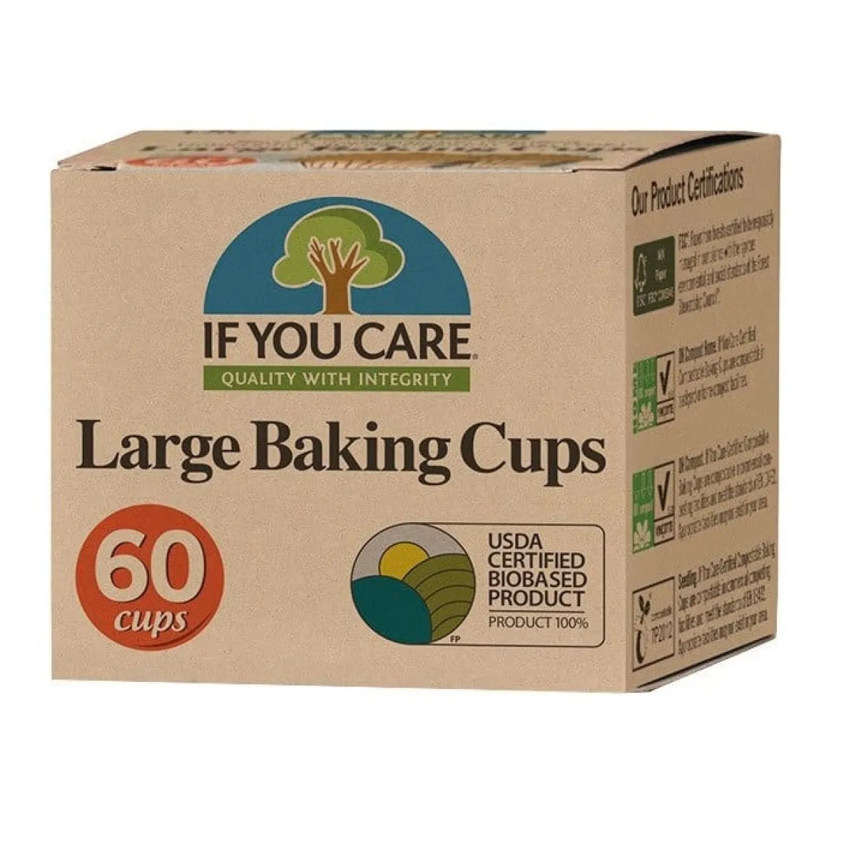 If You Care Cupcake Vormpjes Kraft Ongebleekt 50x35mm 60st. Discount