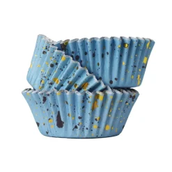 PME Cupcake Vormpjes Blauw met Goud 30 stuks New