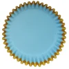 PME Cupcake Vormpjes Blauw met Gouden Rand 30 stuks New