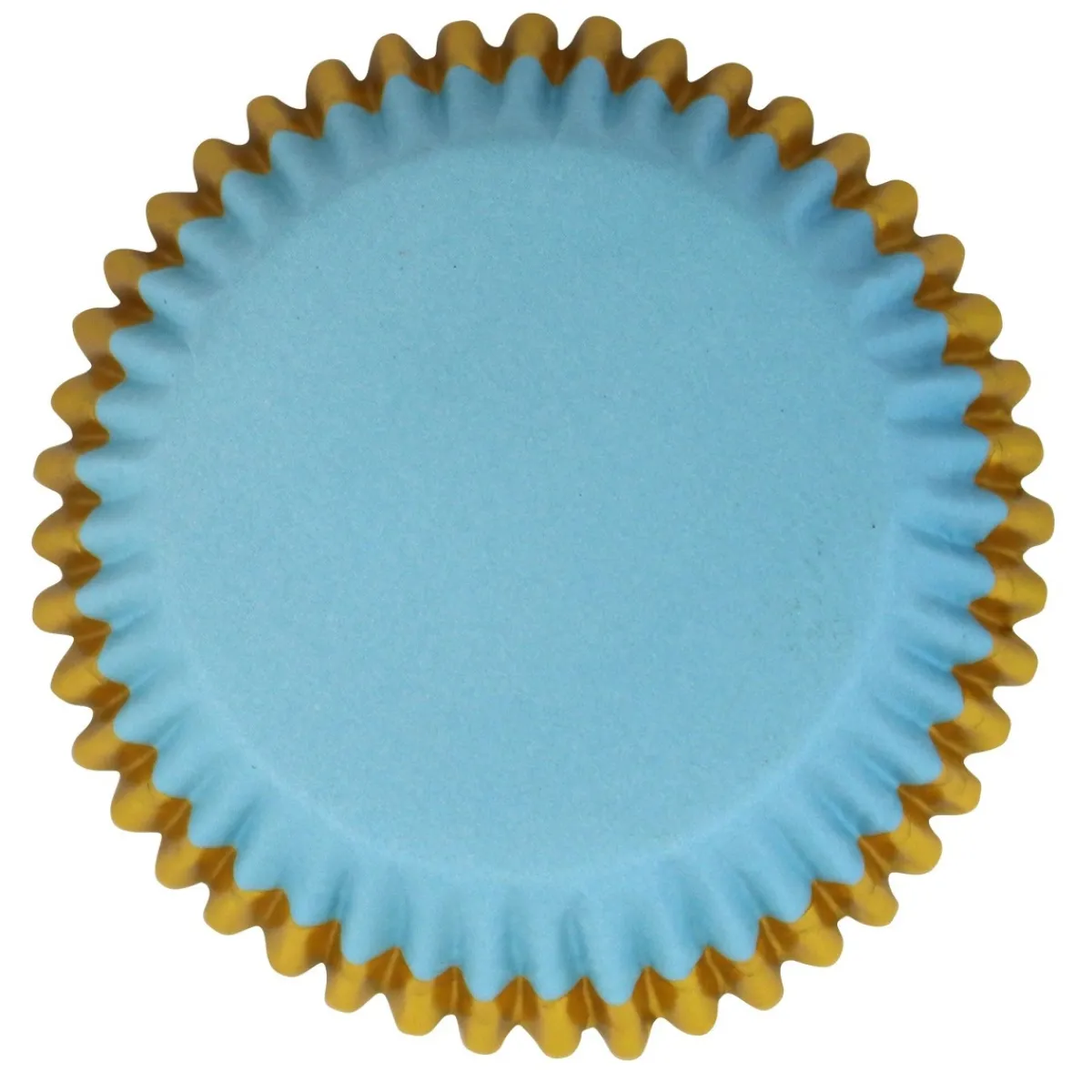 PME Cupcake Vormpjes Blauw met Gouden Rand 30 stuks New