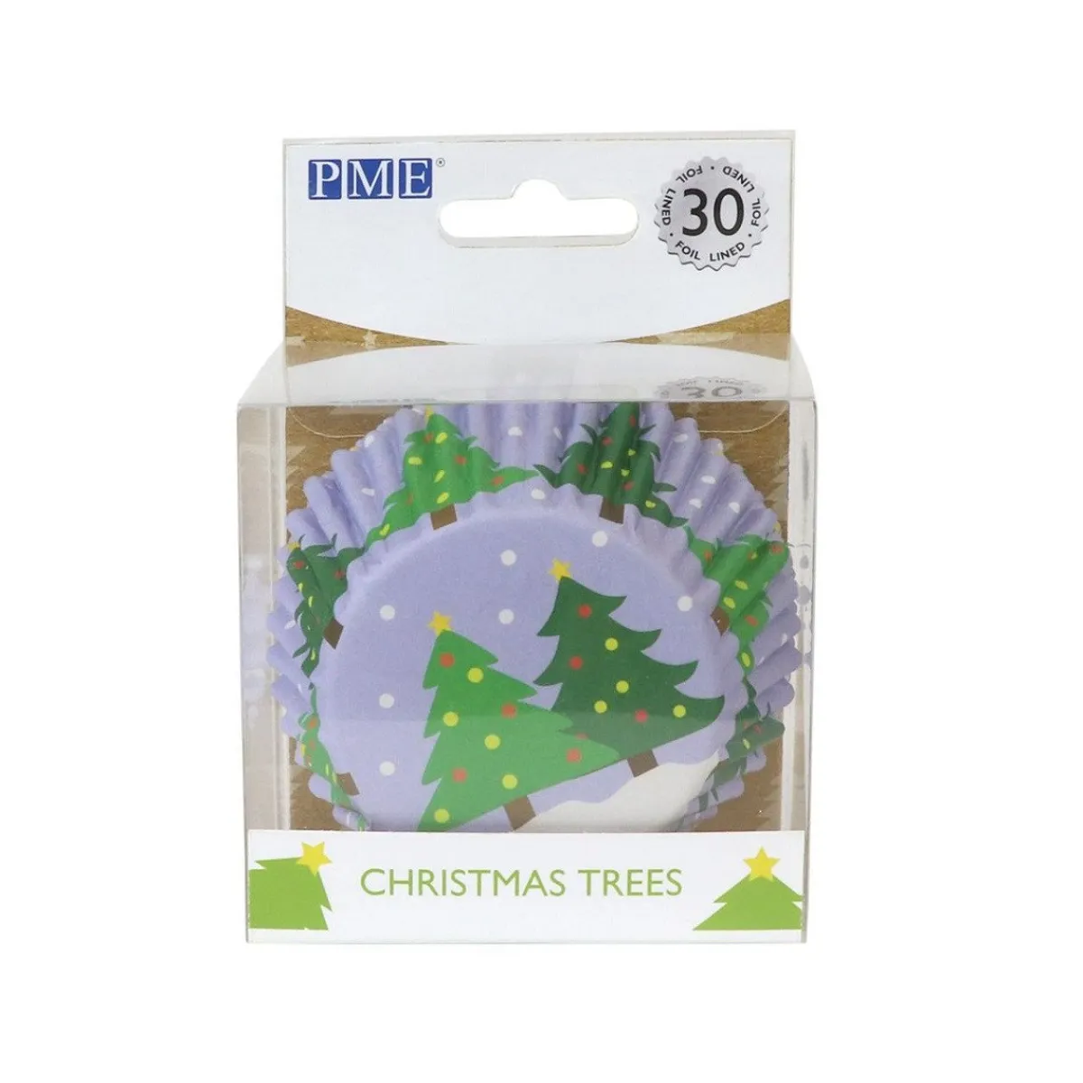PME Cupcake Vormpjes Kerstbomen 30 stuks