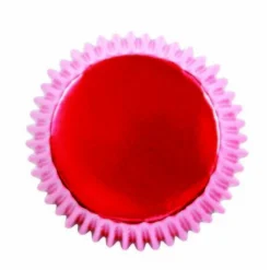 PME Cupcake Vormpjes Metallic Rood 30 stuks Hot