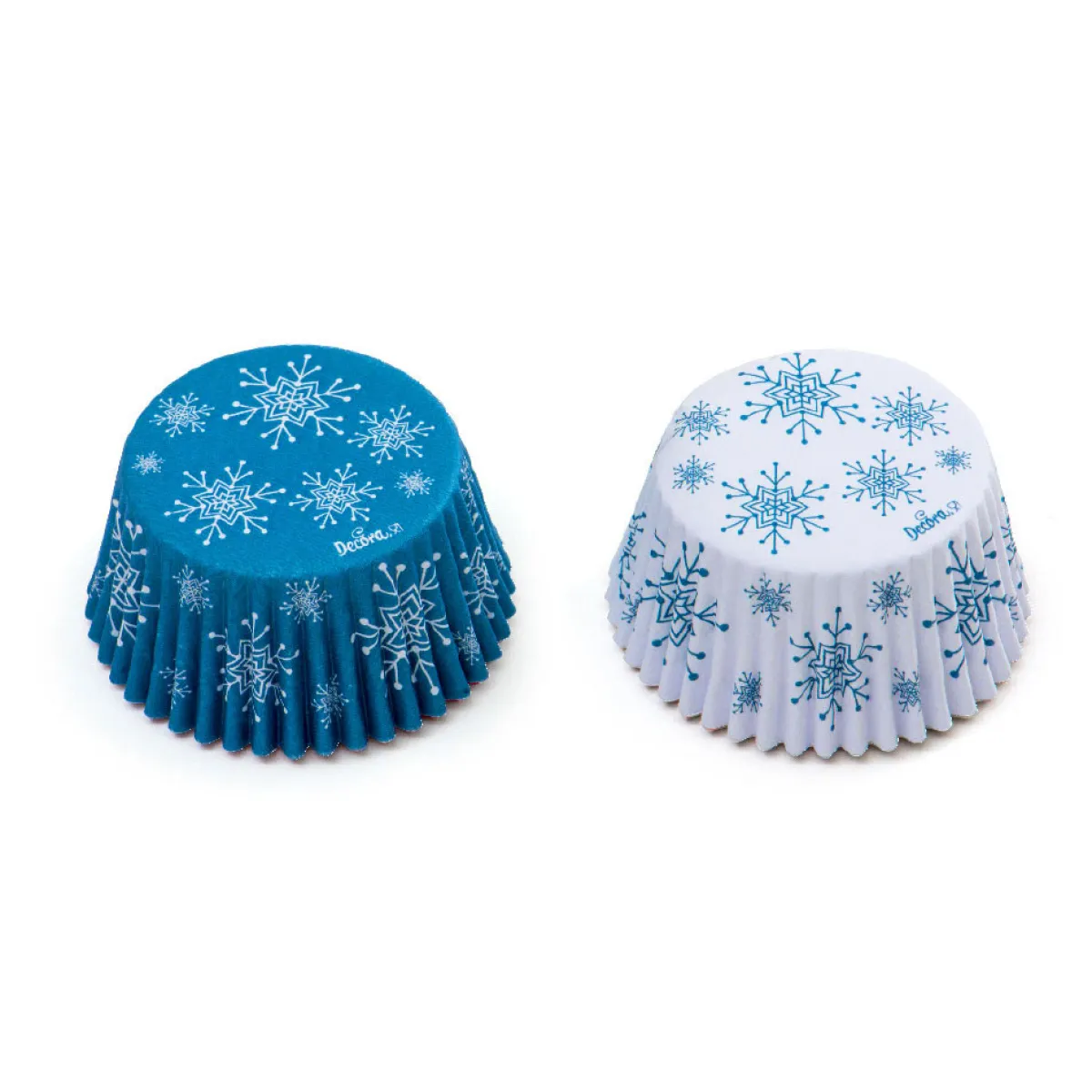 Decora Cupcake Vormpjes Sneeuwvlokken Ø50x32(h) mm 36 stuks Outlet