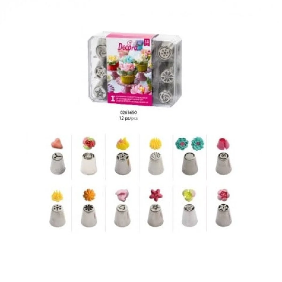 Decora Botercrème Spuitmondjes Set #1 12 stuks Discount