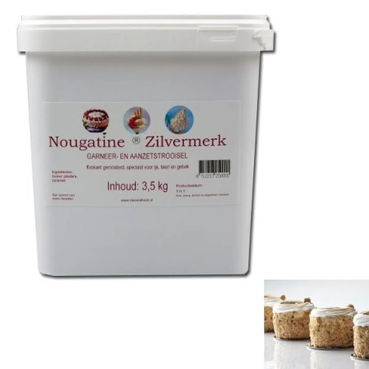 Royal Steensma Decora Nougatine Zilvermerk (20% pinda) 3,5 kg Outlet