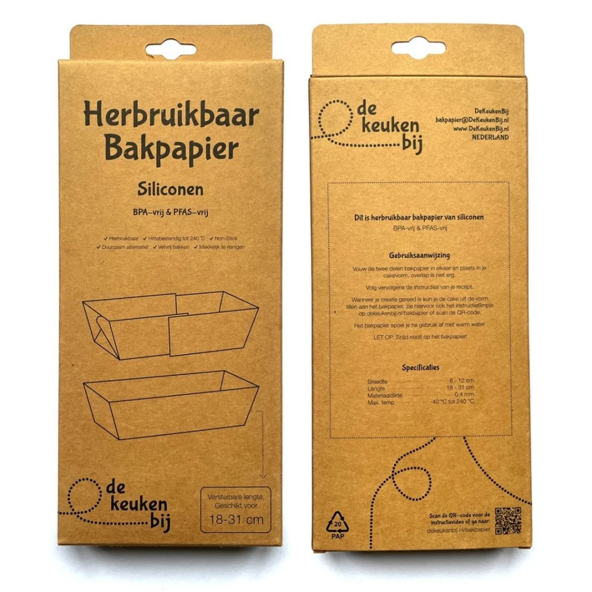 De Keukenbij Herbruikbaar Bakpapier Cake Siliconen 18-31cm Sale