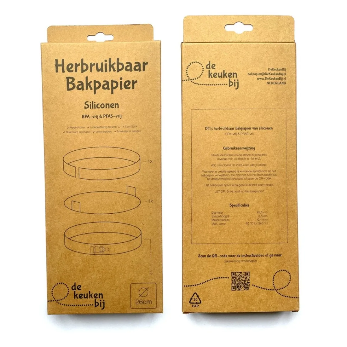 De Keukenbij Herbruikbaar Bakpapier Rond Siliconen Ø26cm Discount