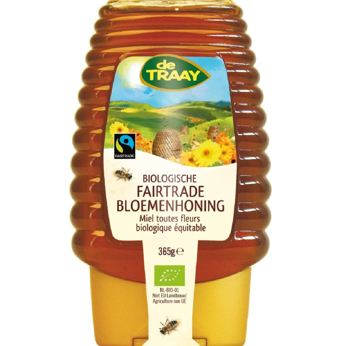 De Traay Bloemenhoning Fairtrade Biologisch 365g** New