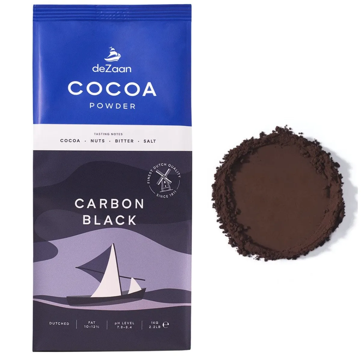 De Zaan deZaan Cacaopoeder Carbon Black 1kg** Clearance