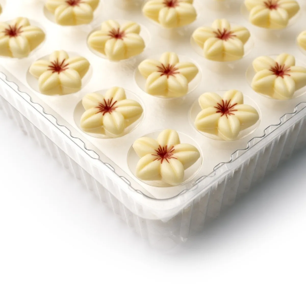 Dobla Chocoladedecoratie Bloem Wit (80 stuks) Sale