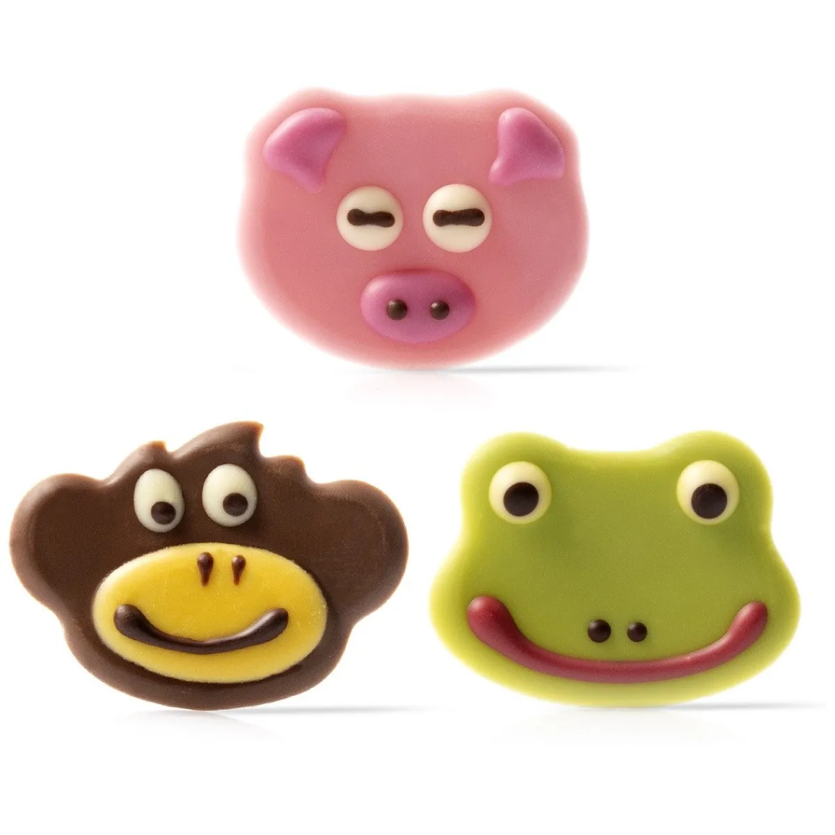 Dobla Chocoladedecoratie Dierengezichten (108 stuks)