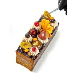 Dobla Chocoladedecoratie Gebogen Blad Geel (144 stuks) Hot