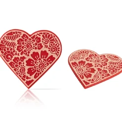 Dobla Chocoladedecoratie Lace Hart Rood / Wit (96 stuks) Online