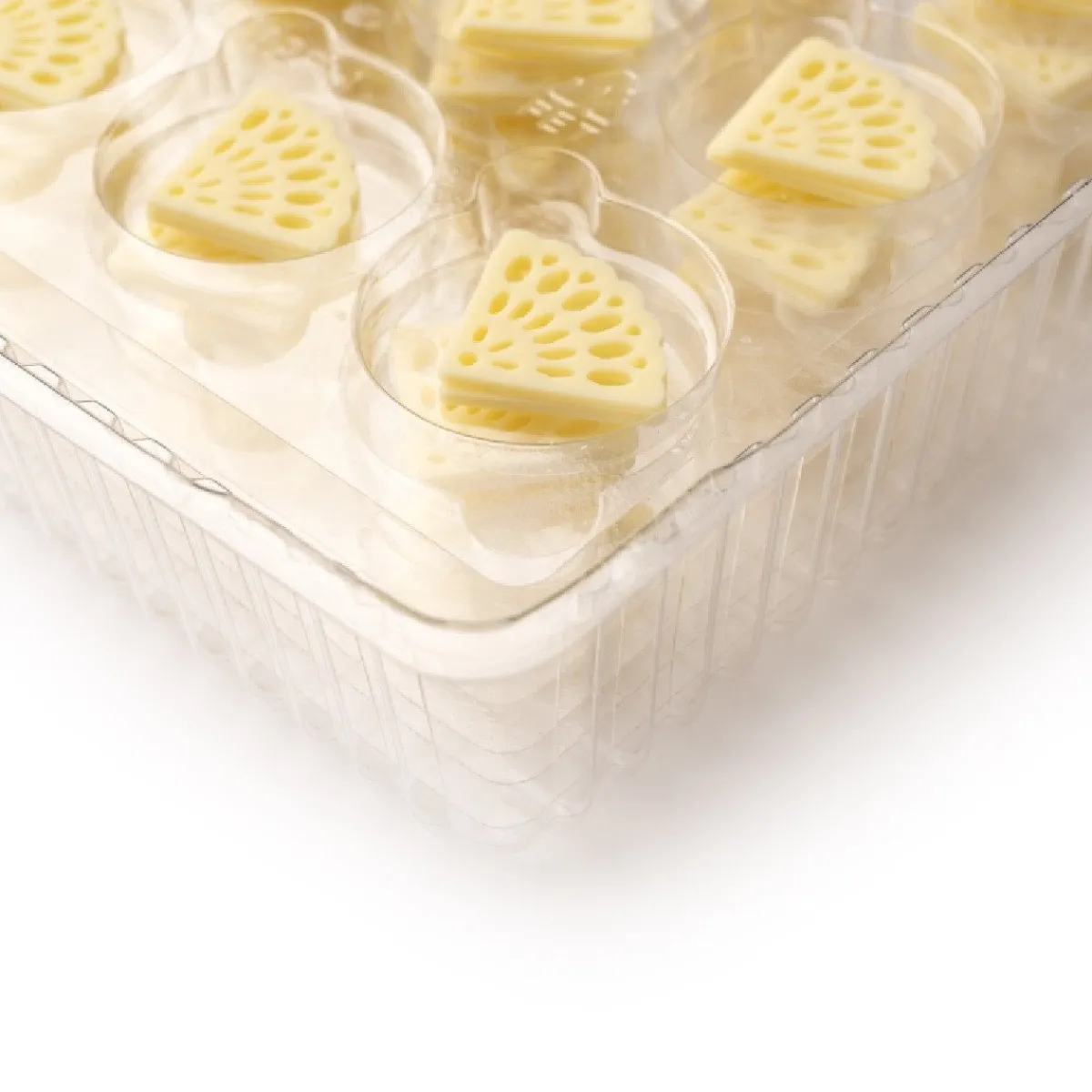 Dobla Chocoladedecoratie Waaier Assortiment Wit (216 stuks) New