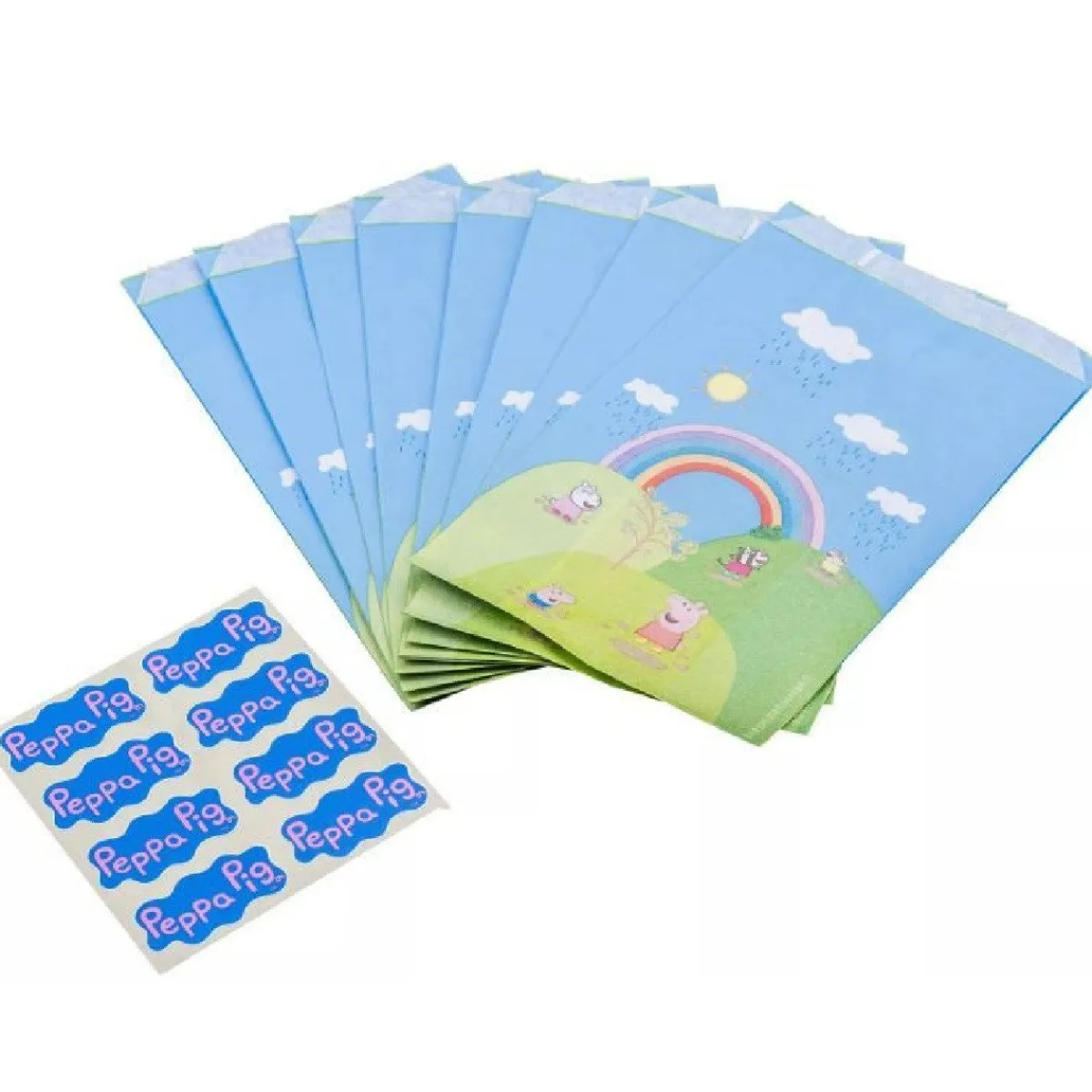 Dr. Oetker Dr.Oetker Peppa Pig Papieren Cadeauzakjes en Stickers 8st.