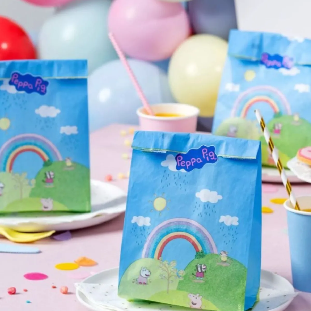 Dr. Oetker Dr.Oetker Peppa Pig Papieren Cadeauzakjes en Stickers 8st.
