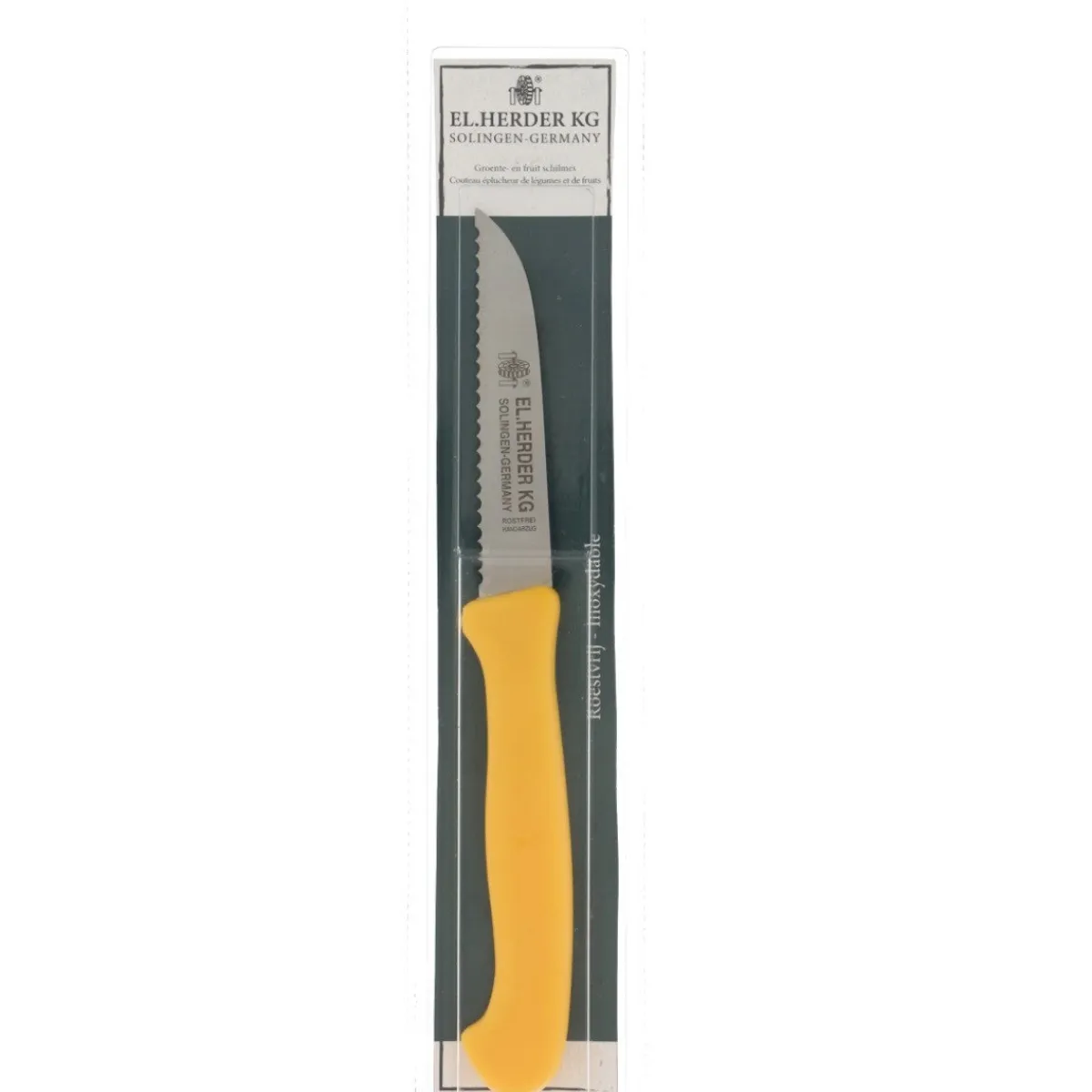 Overig El Herder Gekarteld Schilmes RVS Geel 8cm Clearance