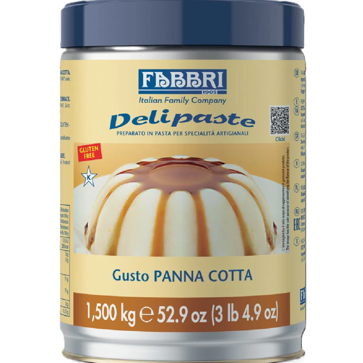 Fabbri Delipaste Panna Cotta 1,5kg Hot