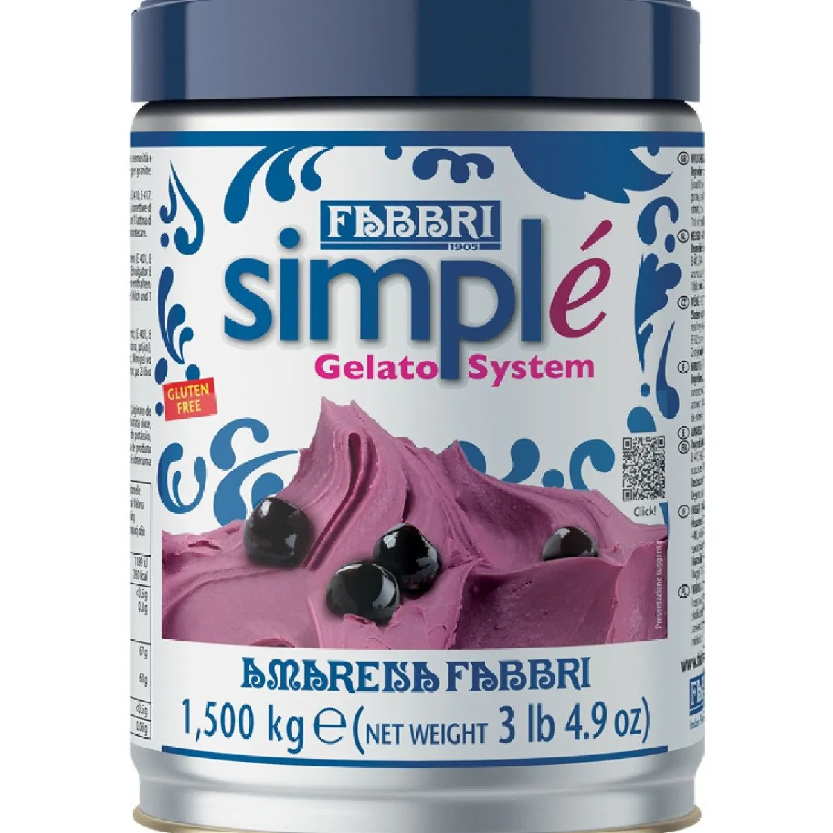 Fabbri Simple Amarena Pasta 1,5kg Clearance