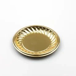 Overig Gebaksschoteltje kunststof Rond-Ribbel Goud Ø86mm New