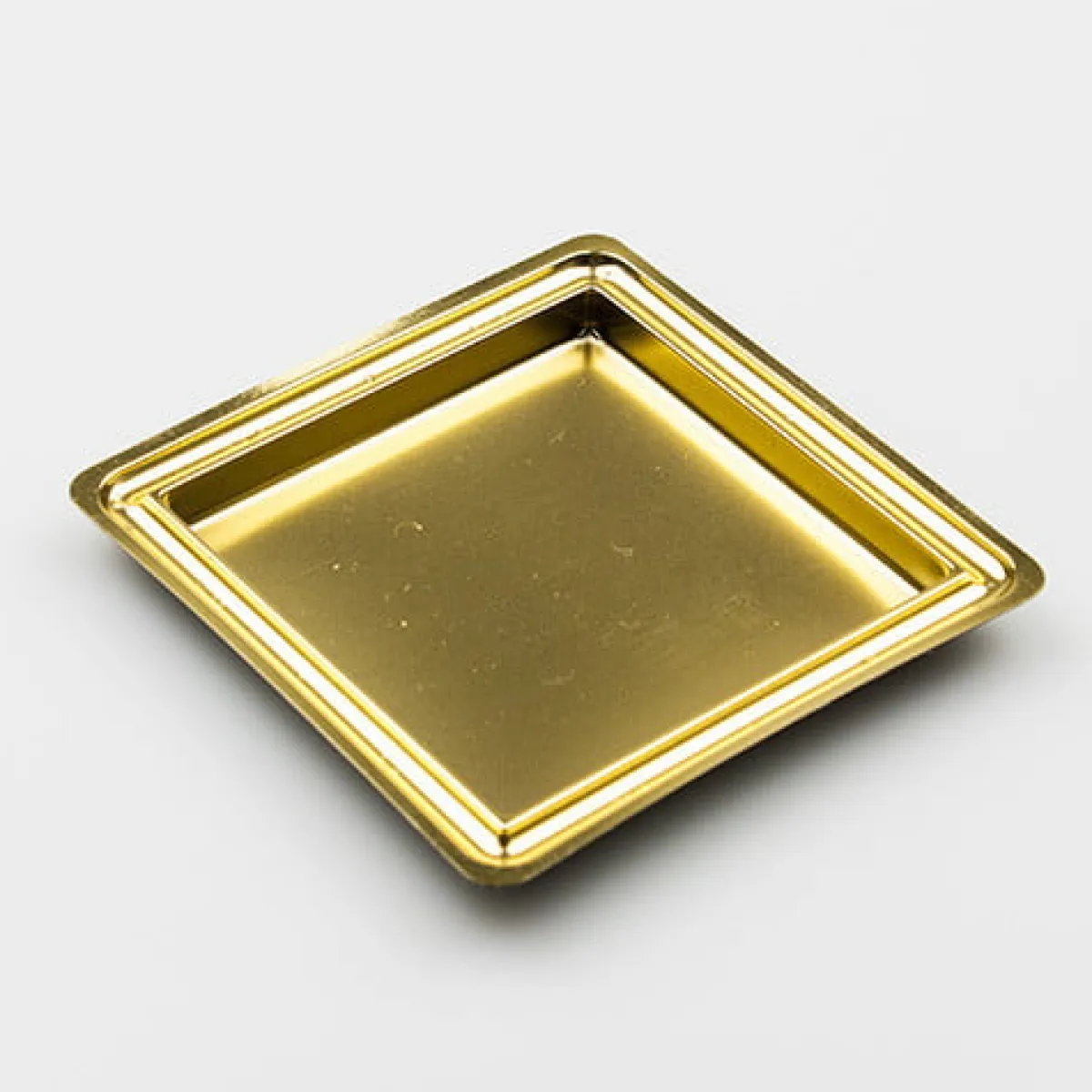 Overig Gebaksschoteltje kunststof Vierkant Goud 88mm Outlet