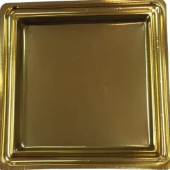 Overig Gebaksschoteltje kunststof Vierkant Goud 88mm Outlet