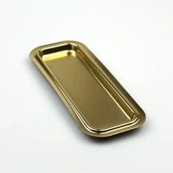 Overig Gebaksschoteltje kunststof Rechthoek (Eclair) Goud 170x65mm Outlet