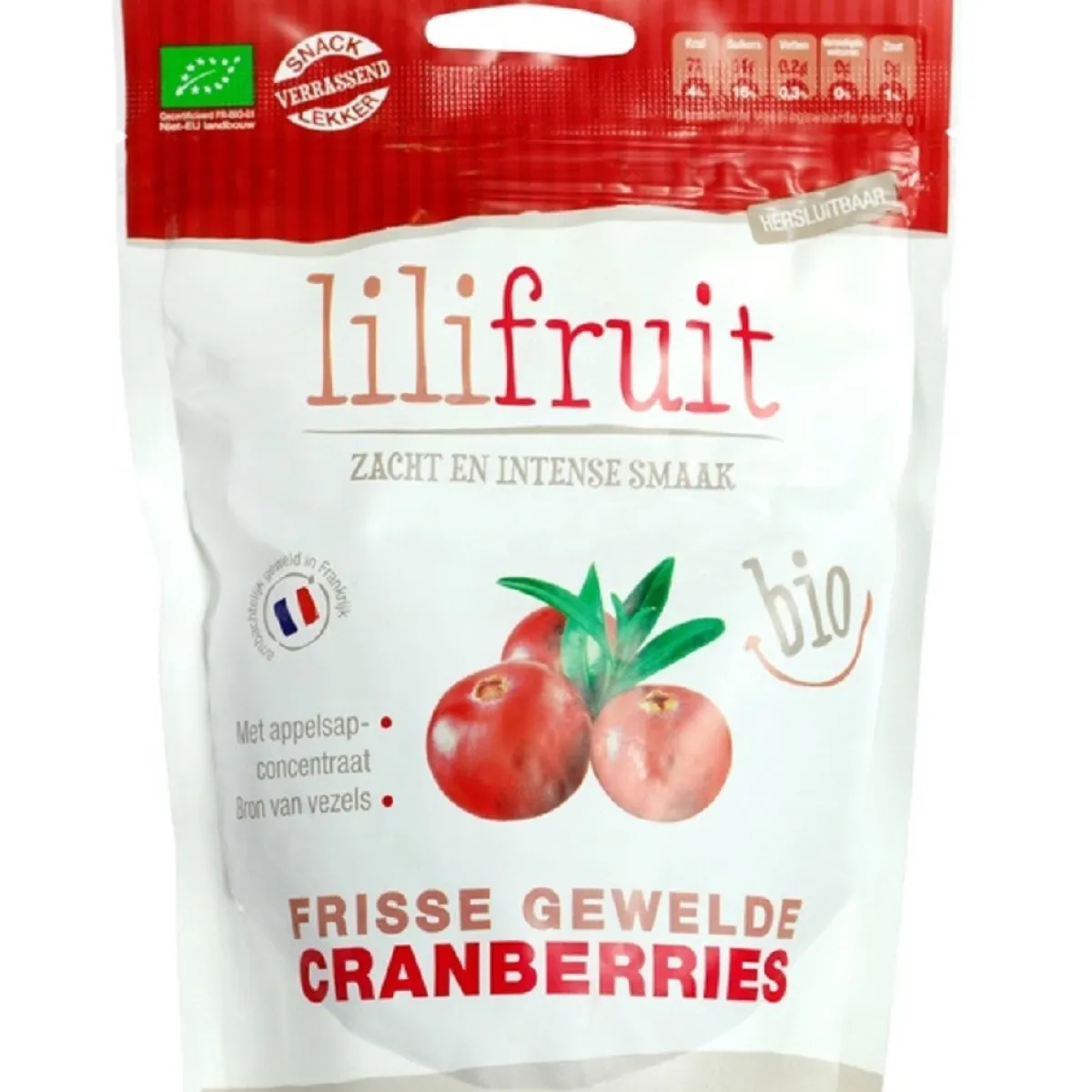 Overig Gewelde Gedroogde Hele Cranberries Biologisch 150g Outlet