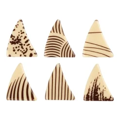 Günthart Chocoladedecoratie Triangel Wit/Bruin Klein 162st. Outlet