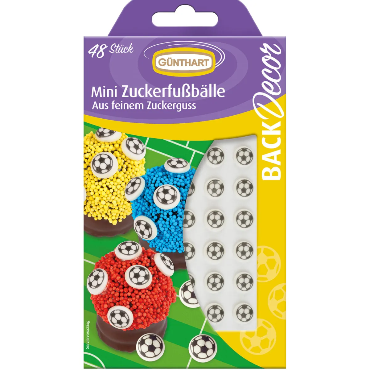Günthart Suikerdecoratie Mini Voetballen 48st. Clearance