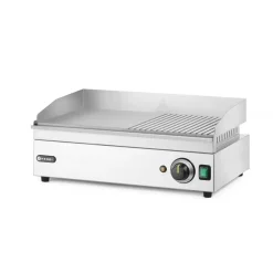 Hendi Bakplaat half geribbeld 220V/2400W Clearance