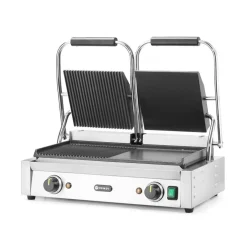 Hendi Contactgrill - dubbele versie half geribd Outlet