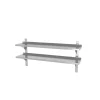 Hendi Dubbel verstelbare wandplank + 2 stalen beugels 140cm Best