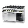 Hendi Gasfornuis 6-pits met convectieoven GN 1/1