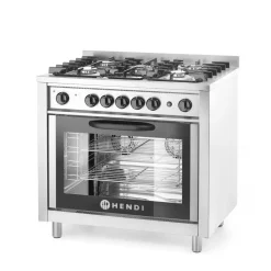 Hendi Gasfornuis - 5 pits met elektrische oven Outlet