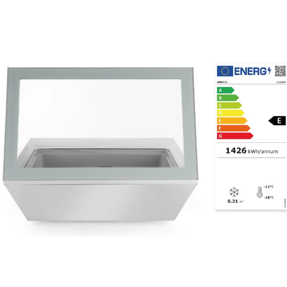 Hendi Opzet Vriesvitrine 77 Liter Outlet