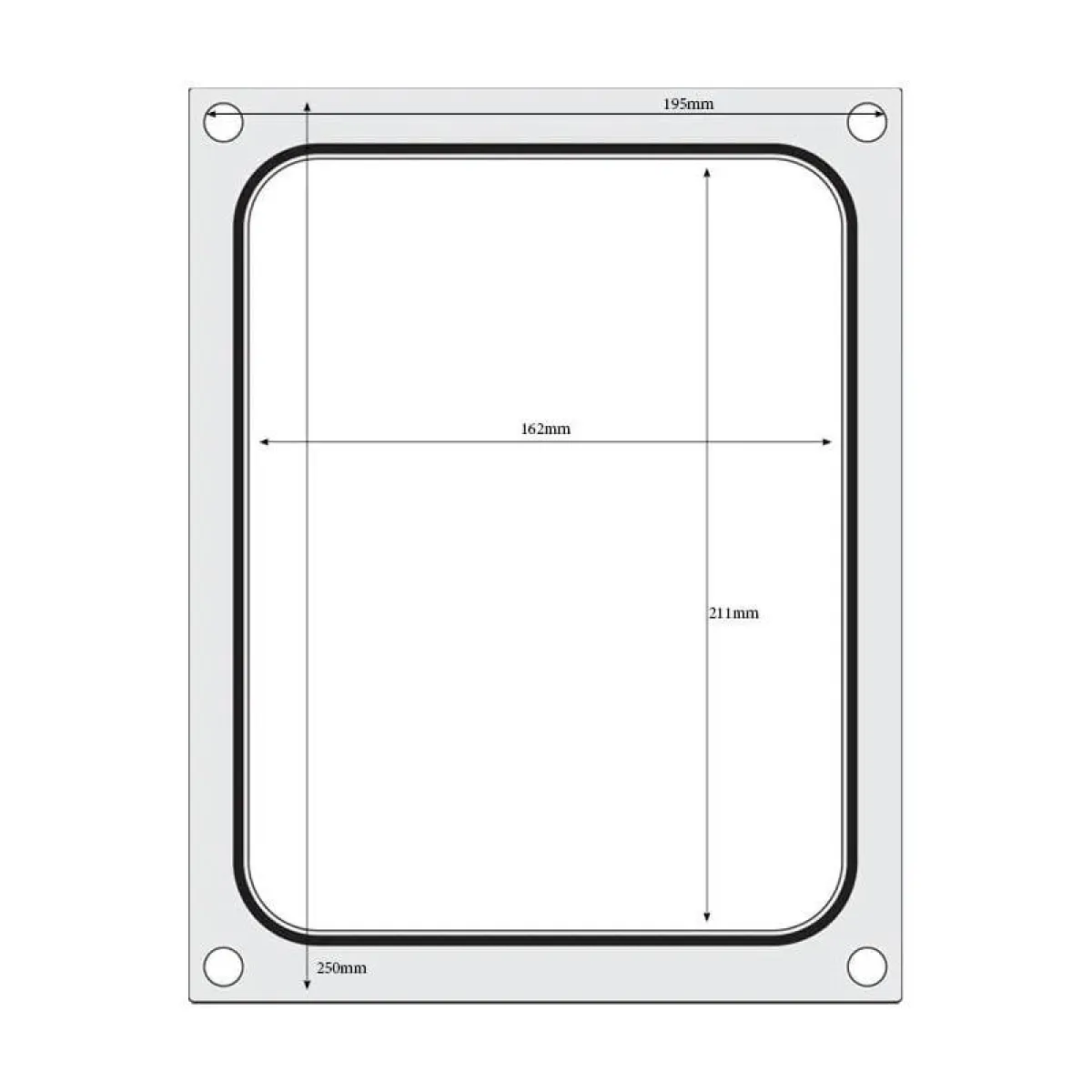 Hendi Traysealer matrix container 227x178 mm Online