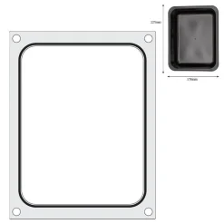 Hendi Traysealer matrix container 227x178 mm Online